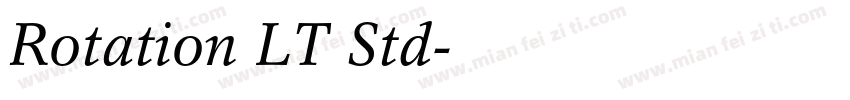 Rotation LT Std字体转换